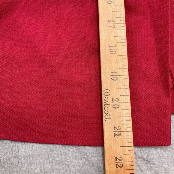 Talbots Skirt Suit 12/40 30Wx21L Red Wool Blend Classic Career 2pc USA VTG - Picture 14 of 16